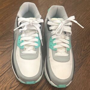 White and Gray airmax with Teal Accents